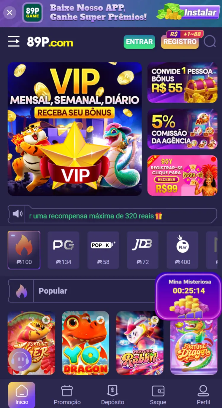 89p Oferta exclusiva jogos premiados Entre Já